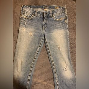 W30 L34 Silver Jeans Bootcut Suki 17”